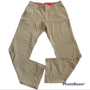Under Armour Mens tan tapered golf pants performance 32x32